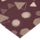 Nappe Hexagon & Triangle Rose & Brown sur Motif Maroon (Angle)