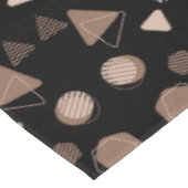 Nappe Hexagon & Triangle rose & Brown sur Motif noir (Angle)