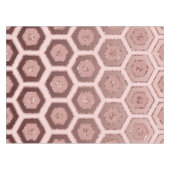 Nappe Hexagone d'or rose moderne (Devant (Horizontal))