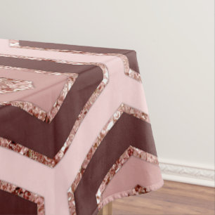 Nappe Hexagone d'or rose moderne