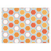 Nappe hexagone en orange, bleu et blanc (Devant (Horizontal))