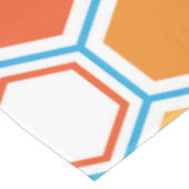 Nappe hexagone en orange, bleu et blanc (Angle)