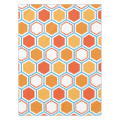 Nappe hexagone en orange, bleu et blanc (Devant)