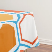 Nappe hexagone en orange, bleu et blanc (In Situ)