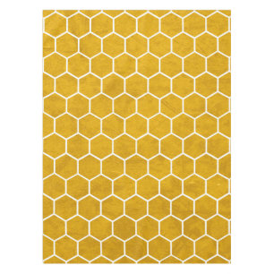 Nappe Hexagone Motif Hexagon Jaune