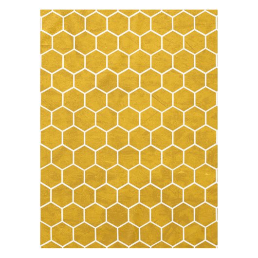 Nappe Hexagone Motif Hexagon Jaune (Devant)