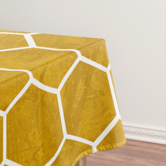 Nappe Hexagone Motif Hexagon Jaune (In Situ)