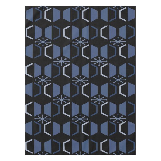 Nappe Hexagones de l'âge atomique Bleu noir (Devant)
