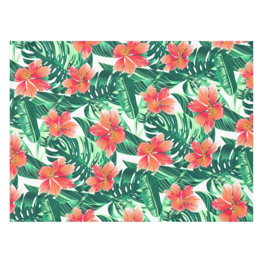 Nappe Hibiscus à l'orange tropicale (Devant (Horizontal))