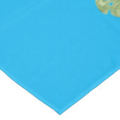 Nappe Hibiscus d'aquarelle sur bleu (Angle)