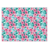 Nappe Hibiscus et palmiers feuilles (Devant (Horizontal))