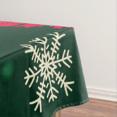 Nappe Hibiscus floral tropical Snowflakes Noël | (In Situ)
