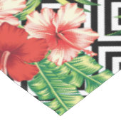 Nappe Hibiscus hawaïen avec Arrière - plan géométrique m (Angle)