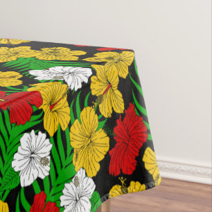 Nappe Hibiscus vert rouge