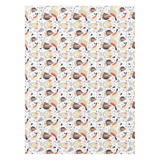 Nappe Hibou drôle de texture (Devant)