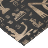 Nappe Hiéroglyphes égyptiens antiques - noir et or (Angle)