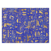 Nappe Hiéroglyphes égyptiens - Lapis Lazuli et Gold (Devant (Horizontal))