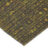 Nappe Hiéroglyphes égyptiens or coton noir (Angle)