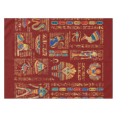 Nappe Hiéroglyphes et divinités égyptiens en rouge (Devant (Horizontal))