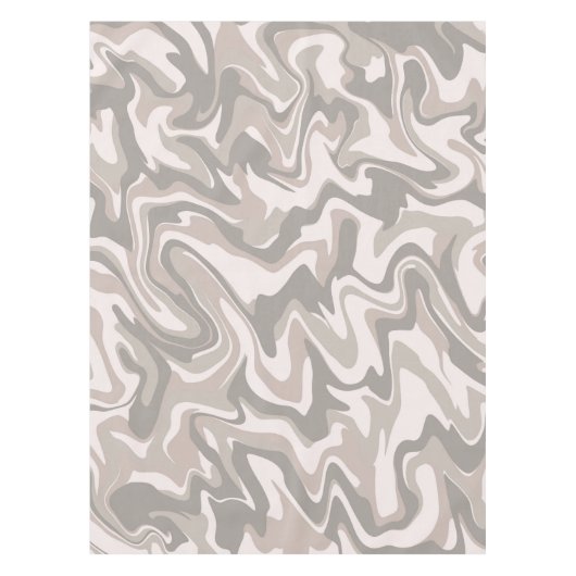 Nappe Hippie les années 70 Gris Marbre Liquide Swirl Boh (Devant)