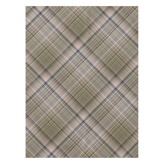 Nappe Hiver Brown et vert olive Plaid (Devant)