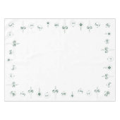 Nappe Hiver Vert Monogramme Bauble Ornements Noël (Devant (Horizontal))