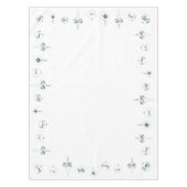 Nappe Hiver Vert Monogramme Bauble Ornements Noël (Devant)