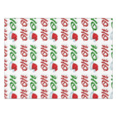 Nappe Ho Ho Ho Santa Hat Noël rouge vert script (Devant (Horizontal))