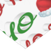 Nappe Ho Ho Ho Santa Hat Noël rouge vert script (Angle)