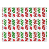 Nappe Ho Ho Ho Santa Hat Noël rouge vert typographie (Devant (Horizontal))