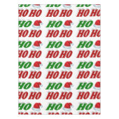Nappe Ho Ho Ho Santa Hat Noël rouge vert typographie (Devant)