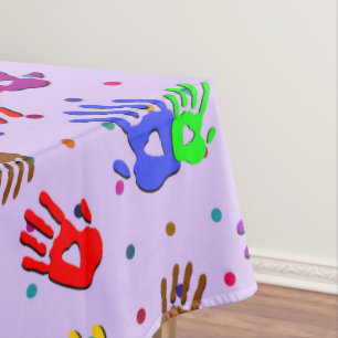 Nappe holiES - points de mains motif 1 coloré