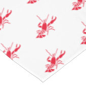 Nappe Homard rouge blanc motif mignon moderne (Angle)