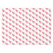 Nappe Homard rouge blanc motif moderne côtier (Devant (Horizontal))