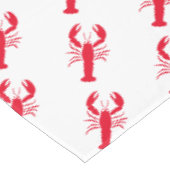 Nappe Homard rouge blanc motif moderne côtier (Angle)