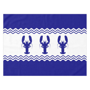 Nappe Homards De Décoration Côtière Bleu Et Blanc De