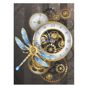 Nappe Horloge à vapeur avec libellule mécanique