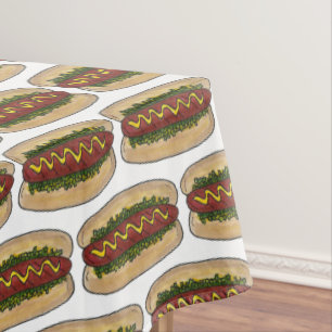 Nappe Hot Dog avec/ Mustard Relish Restauration rapide P
