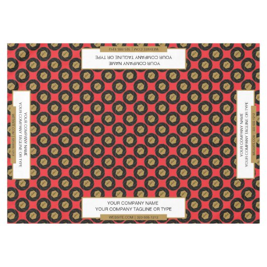 Nappe Housse de table pour salon professionnel or blanc (Devant (Horizontal))