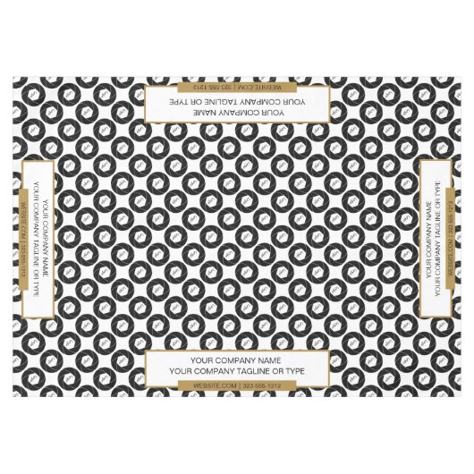 Nappe Housse de table pour salon professionnel or blanc (Devant (Horizontal))