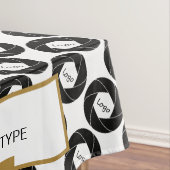 Nappe Housse de table pour salon professionnel or blanc (In Situ)