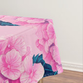 Nappe Hydrangea aquarelle motif, rose et bleu (In Situ)