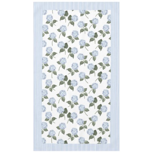 Nappe Hydrangea Bloom Blue Aquarelle Florale (Devant)