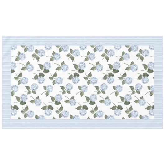 Nappe Hydrangea Bloom Blue Aquarelle Florale (Devant (Horizontal))