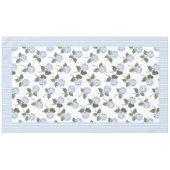 Nappe Hydrangea Fleurit Bleu Aquarelle Florale (Devant (Horizontal))