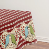 Nappe I Love Winter Birds and Berries 60" x 104" (In Situ)