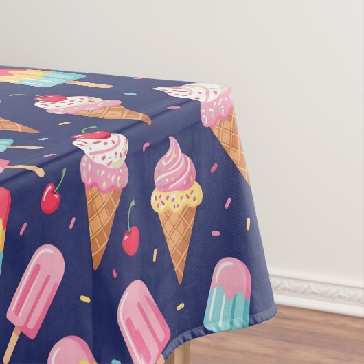 Nappe Ice cream, popsicles and cherries pattern (In Situ)