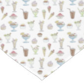 Nappe Ice Cream Sundae Desserts Pattern White (Angle)