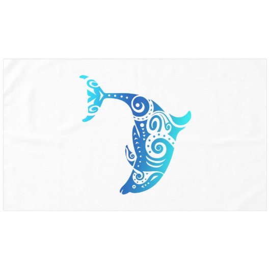 Nappe Idée-cadeau pour les dauphins maoris polynésiens (Devant (Horizontal))