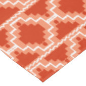 Nappe Ikat Aztec Tribal - Rouille, Orange et blanc (Angle)